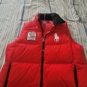 Polo Ralph Lauren PRL67 USA Down Hill Alpine Big Pony Ski Vest jacket